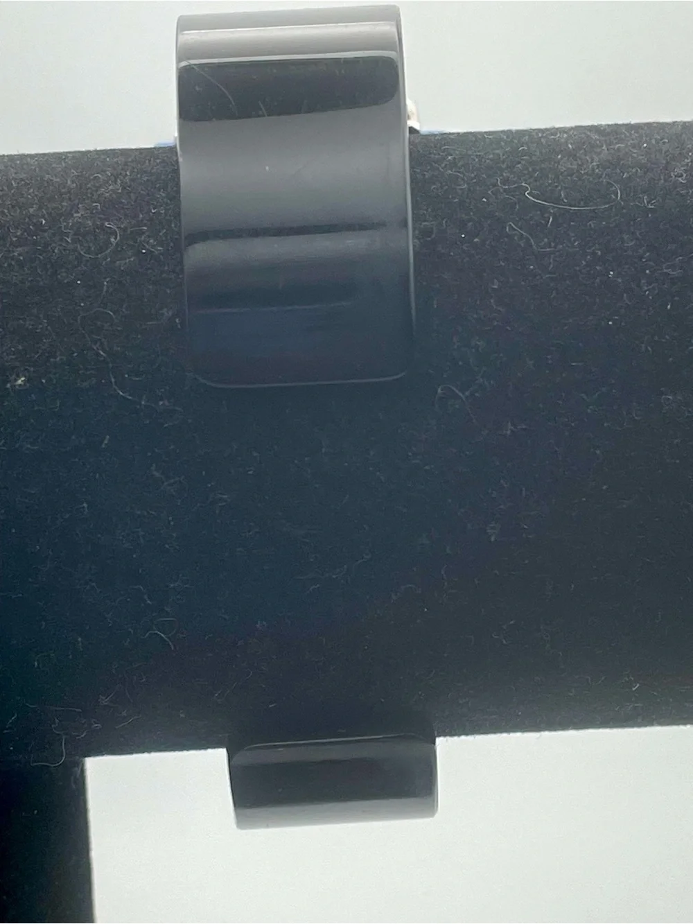 Joan Rivers Classic Blue Acrylic Square Dial Quartz Watch w/Black Clamper Band